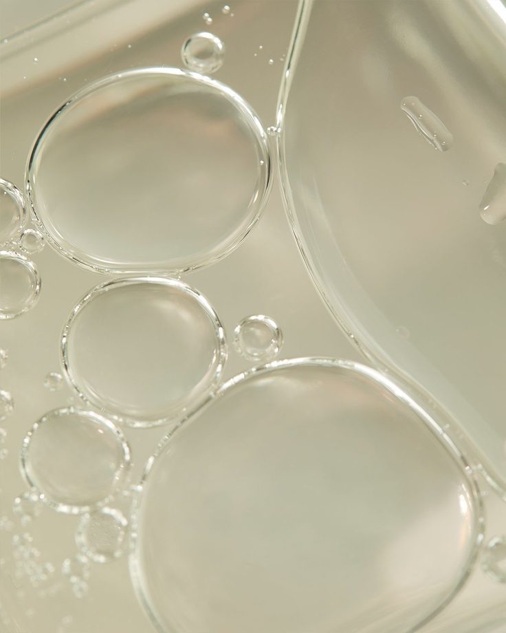 Clear water-serum texture